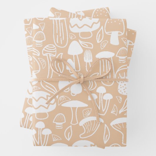 Feuille De Papier Cadeau Champagne Pastel Brown (En situation)