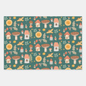 Feuille De Papier Cadeau Champignon forestier (Devant 3)