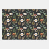 Feuille De Papier Cadeau Champignons d'automne de Woodland (Devant)