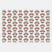 Feuille De Papier Cadeau Champignons de champignons rouges mignons Je t'aim (Devant)