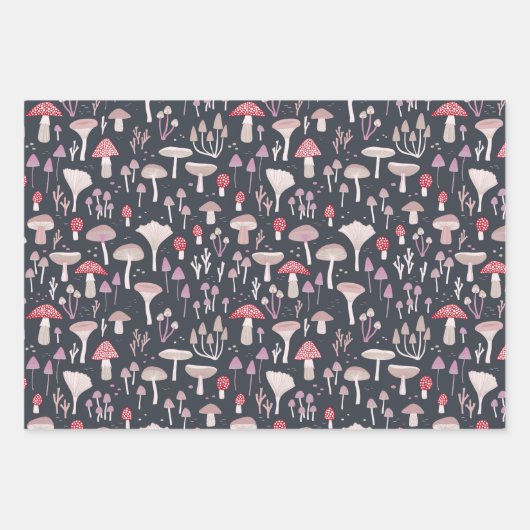 Feuille De Papier Cadeau Champignons des Toadstool de champignons (Devant 3)