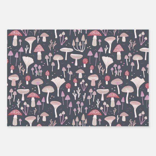 Feuille De Papier Cadeau Champignons des Toadstool de champignons (Devant)