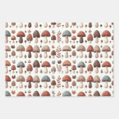 Feuille De Papier Cadeau Champignons en Marche (Devant)