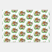 Feuille De Papier Cadeau Champignons Retro Nostalgale Abstrait Popart (Devant)