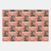 Feuille De Papier Cadeau Champignons roses mignons noires Noël Nom personna (Devant 3)