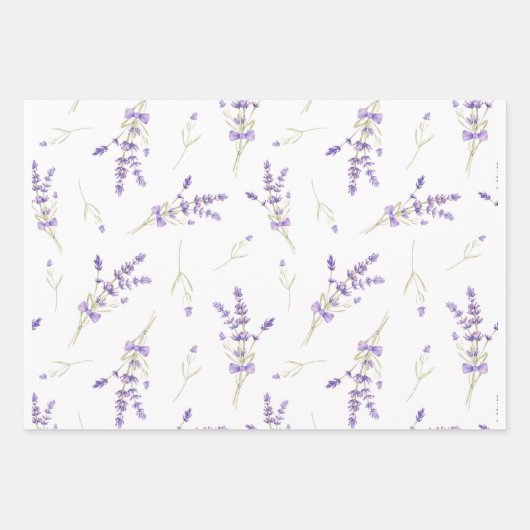 FEUILLE DE PAPIER CADEAU CHAMPS LAVENDER (Devant)