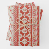 Feuille De Papier Cadeau Chandail de Fair Isle Knit (En situation)