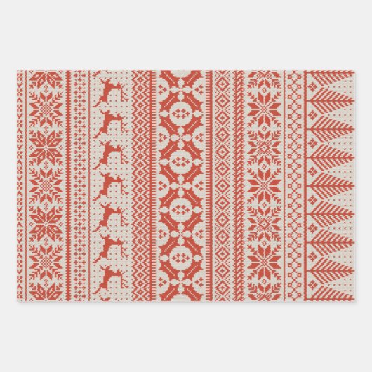 Feuille De Papier Cadeau Chandail de Fair Isle Knit (Devant)