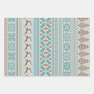 Feuille De Papier Cadeau Chandail de Fair Isle Knit
