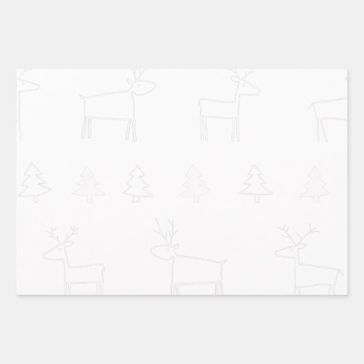 Feuille De Papier Cadeau Chandail de Noël Rouge Vert blanc (Devant 3)