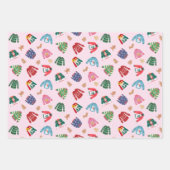 Feuille De Papier Cadeau Chandails de Noël et biscuits de pain d'épices (Devant 2)