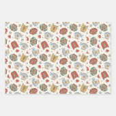 Feuille De Papier Cadeau Chandails de Noël et Motif Casquette (Devant)