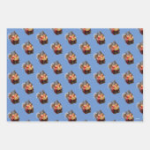 Feuille De Papier Cadeau Chandelle d'écureuil de neige (Devant)