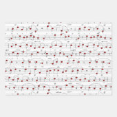 Feuille De Papier Cadeau Chanson d'amour Musique Cœurs Partition (Devant)