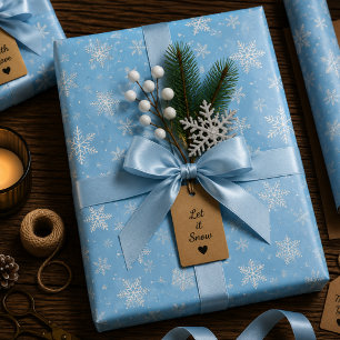 Feuille De Papier Cadeau Chanson de la Neige