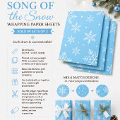 Feuille De Papier Cadeau Chanson de la Neige
