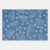 Feuille De Papier Cadeau Chanukah Chanukah (Devant 3)