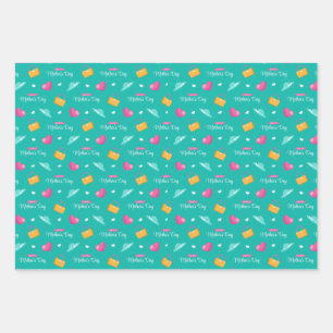 Feuille De Papier Cadeau Chapeaux, Sacs à main et Cœurs Sacs pour la Fête d