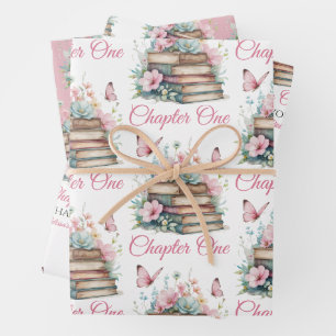 Feuille De Papier Cadeau Chapitre Un 1er Livre Thème Fille Premier Annivers