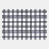 Feuille De Papier Cadeau Charcoal Plaid & Christmas Wishes Script (Devant 3)