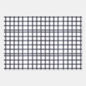 Feuille De Papier Cadeau Charcoal Plaid & Christmas Wishes Script (Devant 2)