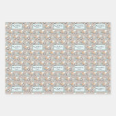 Feuille De Papier Cadeau Chariot de construction aquarelle (Devant 2)