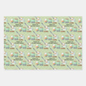 Feuille De Papier Cadeau Chariot de construction aquarelle (Devant)