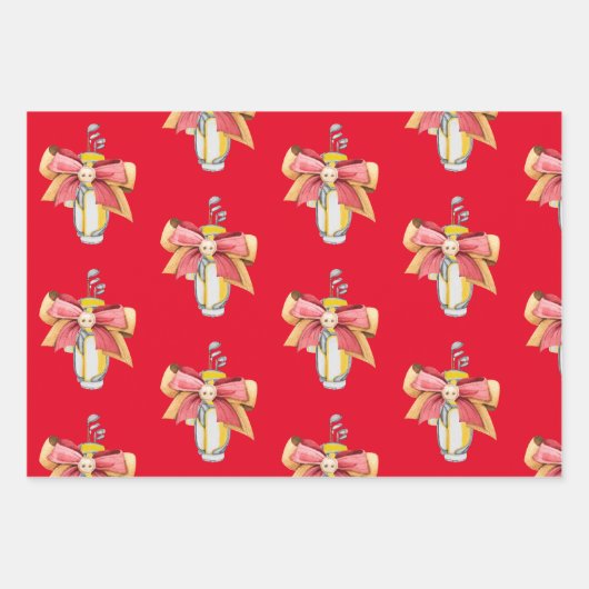 Feuille De Papier Cadeau Chariot de golf fer pour golfeur (Devant)