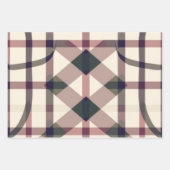 Feuille De Papier Cadeau Charmant Anglais Folk Plaid : Tradition Rustique (Devant 3)