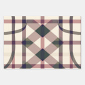 Feuille De Papier Cadeau Charmant Anglais Folk Plaid : Tradition Rustique (Devant 2)