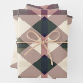 Feuille De Papier Cadeau Charmant Anglais Folk Plaid : Tradition Rustique (En situation)