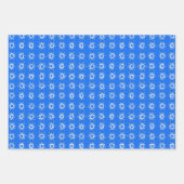 Feuille De Papier Cadeau Charme Hanoukka Motifs Étoiles Sweaters Bleu (Devant)