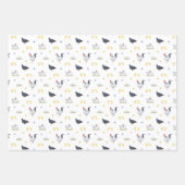 Feuille De Papier Cadeau Charme Rustique Agricole Poulets Floral (Devant 3)
