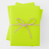 Feuille De Papier Cadeau Chartreuse Couleur jaune uni (En situation)