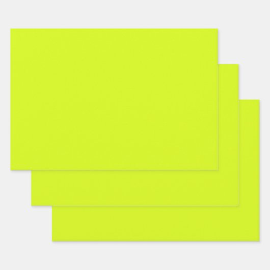 Feuille De Papier Cadeau Chartreuse Jaune (couleur unie) (Lot)