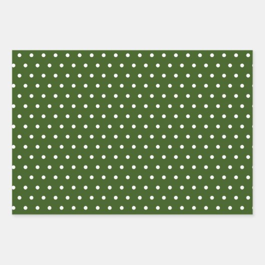 Feuille De Papier Cadeau Chasseur simple Green White Noël Arbres mélangés (Devant 2)