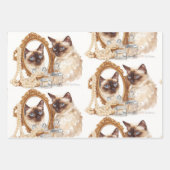 Feuille De Papier Cadeau Chat avec miroir (Devant 3)