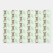 Feuille De Papier Cadeau Chat Calico de Noël amusant (Devant 3)