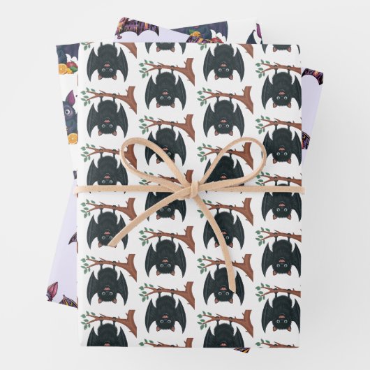 Feuille De Papier Cadeau Chat coloré (En situation)