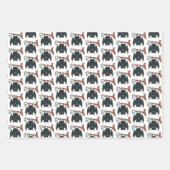 Feuille De Papier Cadeau Chat coloré (Devant)