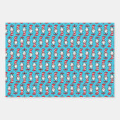 Feuille De Papier Cadeau Chat Dans Le Motif Casquette (Devant 2)