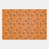 Feuille De Papier Cadeau Chat de Halloween drôle (Devant)