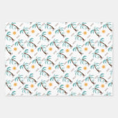 Feuille De Papier Cadeau Chat d'été arbre tropical (Devant 2)