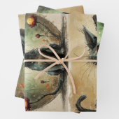 Feuille De Papier Cadeau Chat drôle (En situation)