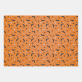 Feuille De Papier Cadeau Chat drôle d'Halloween (Devant)