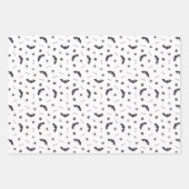 Feuille De Papier Cadeau Chat drôle d'Halloween (Devant)