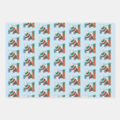 Feuille De Papier Cadeau Chat drôle moche de Noël (Devant 2)