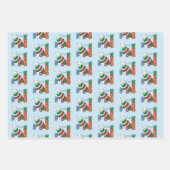 Feuille De Papier Cadeau Chat drôle moche de Noël (Devant)