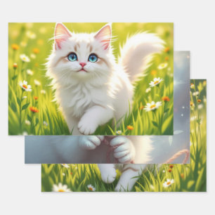 Feuille De Papier Cadeau Chat / Kitten