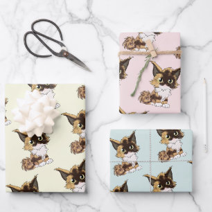 Feuille De Papier Cadeau Chat maine coon